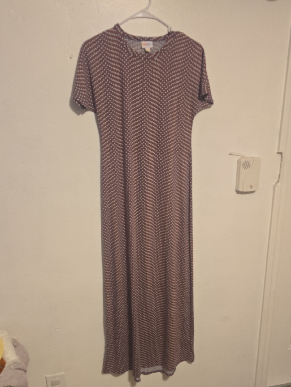 LuLaRoe Mauve Dot Maxi Dress